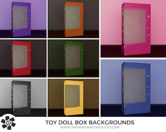 Toy Doll Box Studio Backgrounds | Digital background | Digital Backdrop | Studio background | Pink Doll | Doll background | photoshop | Doll