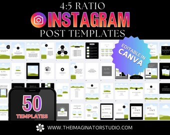 4:5 Instagram Templates, Instagram Canva templates for Photographers, New rectangle format Instagram templates for photography business tool