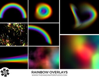 Rainbow Overlays | Light Overlays | Photo Overlays | Photoshop | Rainbows | Photography | Sky Overlays | Light Leaks | Light Flares | pride