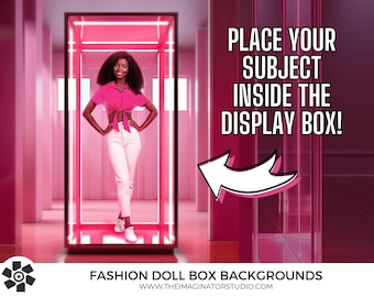 Fashion Doll Box Background | Digital background | Digital Backdrop | Studio background | Toy Doll | Doll background | photoshop | photo