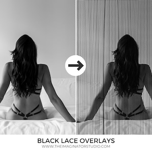 Black Lace Overlays | Photoshop Overlay | Photography | Overlay | Peak Through | PNG | Transparent Overlay | Black Lace | Portrait | Boudoir