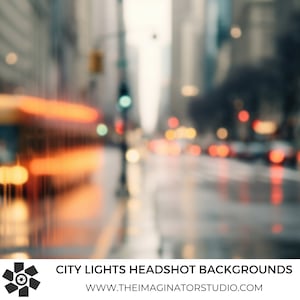 Street City Light Backdrop | Cinematic Headshot Background | Digital Background | Photoshop Background |  Digital Background for Photography