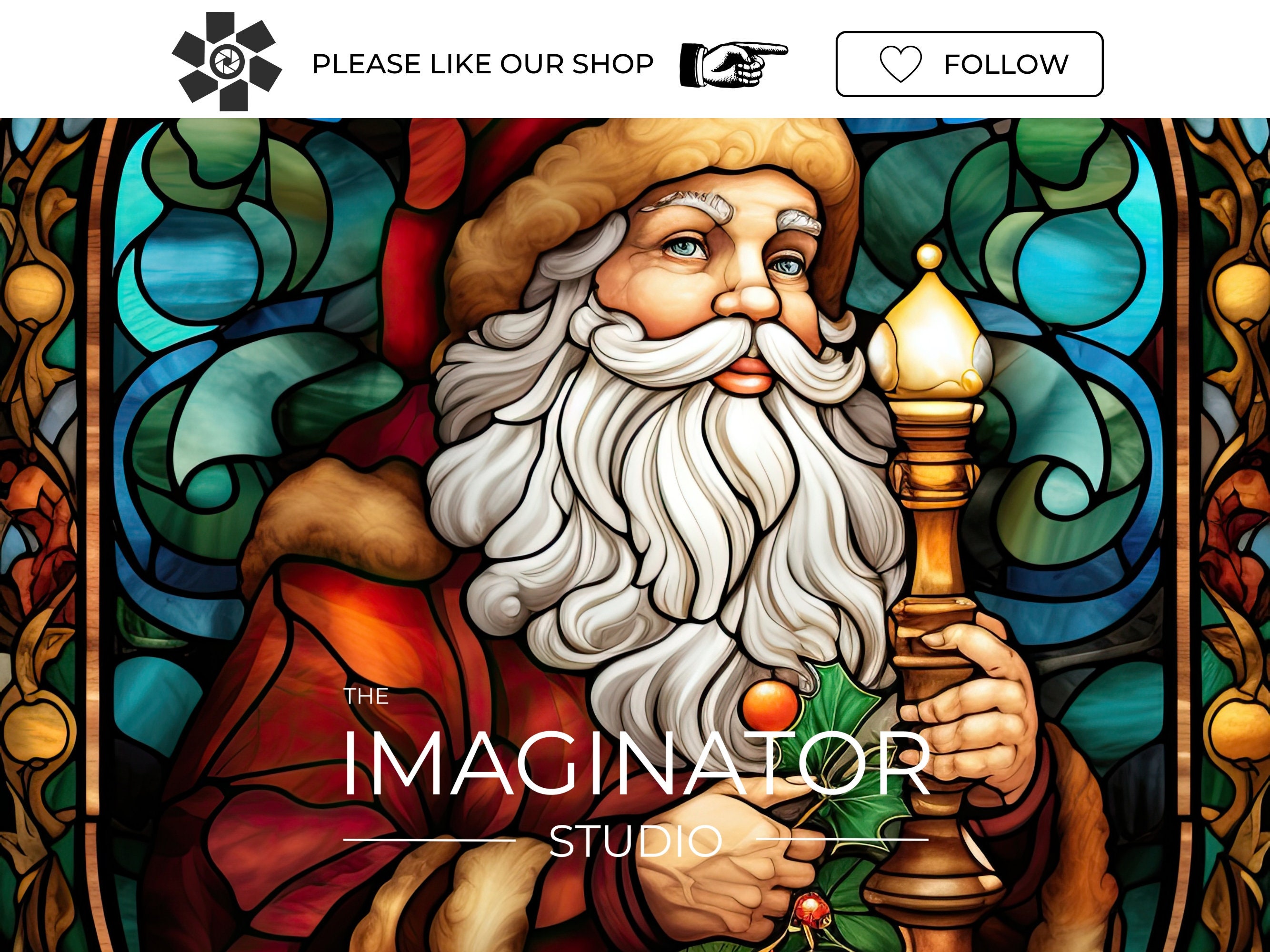 Christmas Stained Glass Backgrounds Digital Backgrounds - Etsy