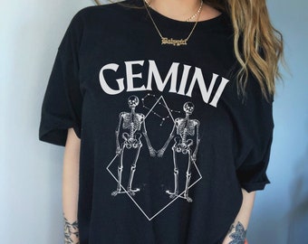 Gemini Shirt Astrology Tee Zodiac Shirt Gemini Birthday Gift Baggy shirt Gemini Gift Constellation Shirt Mystical Shirt Oversized Tee