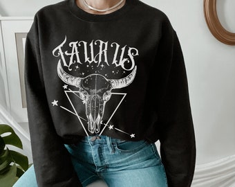 Taurus Sweatshirt Astrology Crewneck Taurus Crewneck Zodiac Gift Taurus Birthday Gift Taurus Gift Constellation Sweatshirt Mystical Crewneck