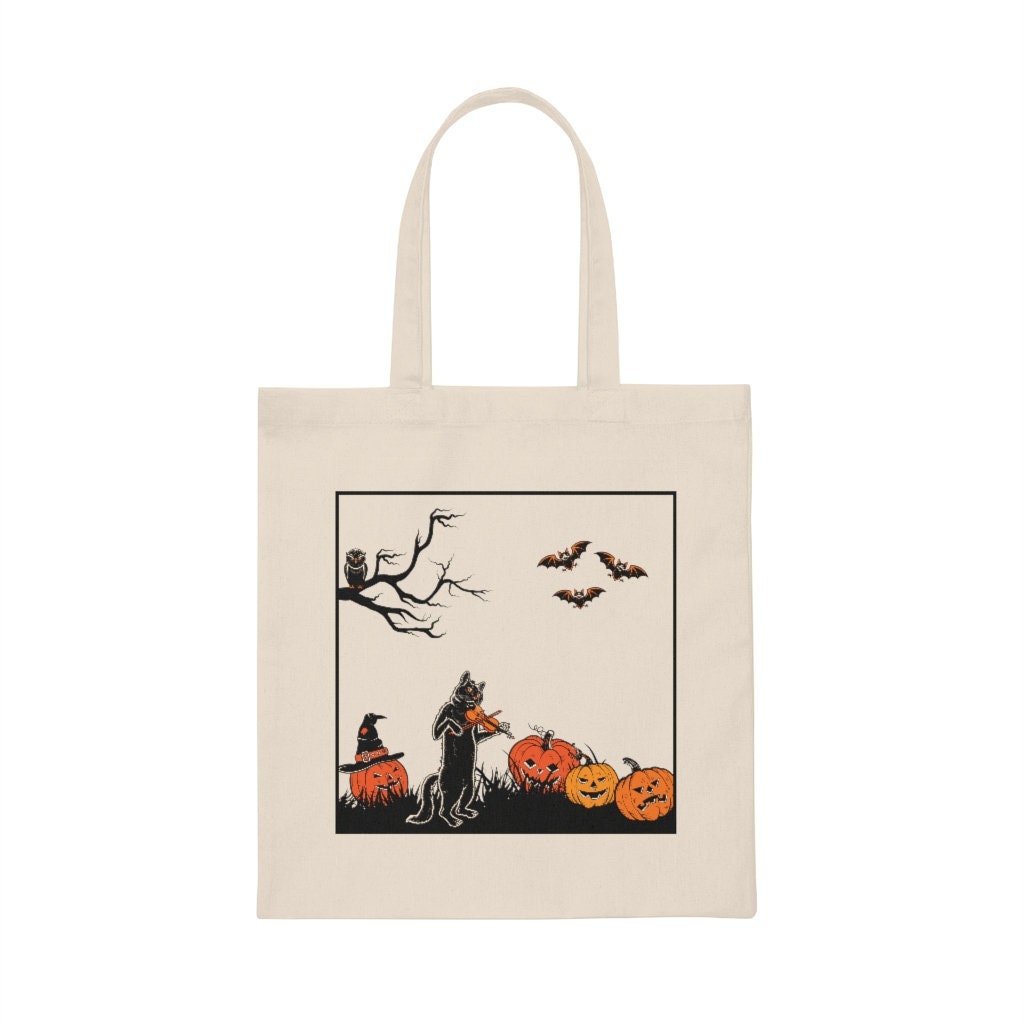 Pumpkin Pattern Print Leather Tote Bag