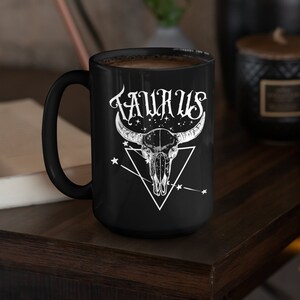 Taurus Mug Astrology Mug Taurus Birthday Gift Taurus Gift Zodiac Birthday Mug Zodiac Mug Constellation Mug Mystical Mug Witchy Mug image 1