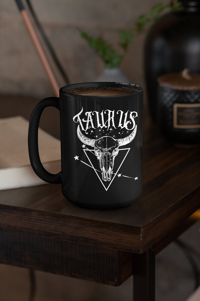 Taurus Mug Astrology Mug Taurus Birthday Gift Taurus Gift Zodiac Birthday Mug Zodiac Mug Constellation Mug Mystical Mug Witchy Mug image 1