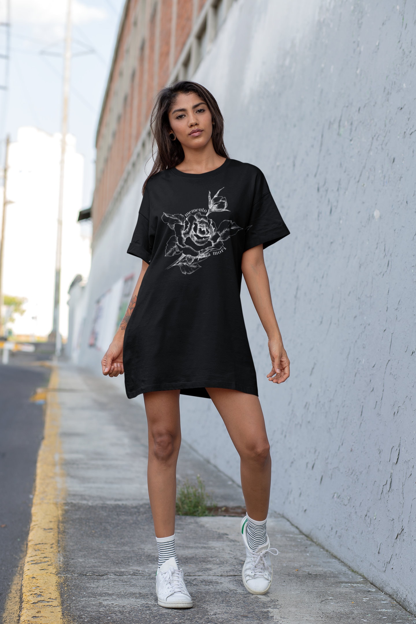 Grunge Aesthetic T Shirt / Grunge Girl Outfit / Black rose shirt 