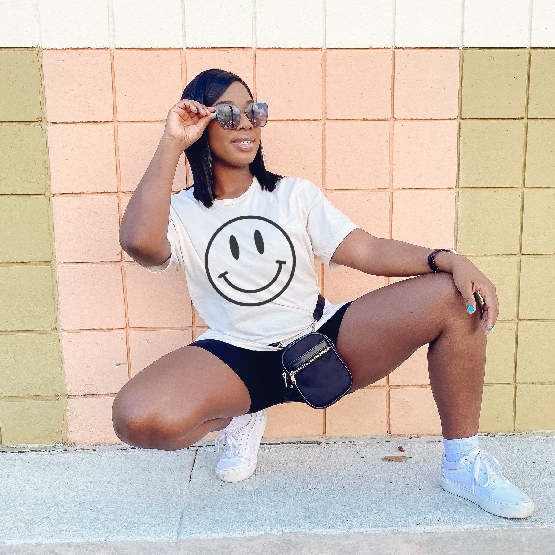 Smiley Face Shirt Y2K Clothing Indie 