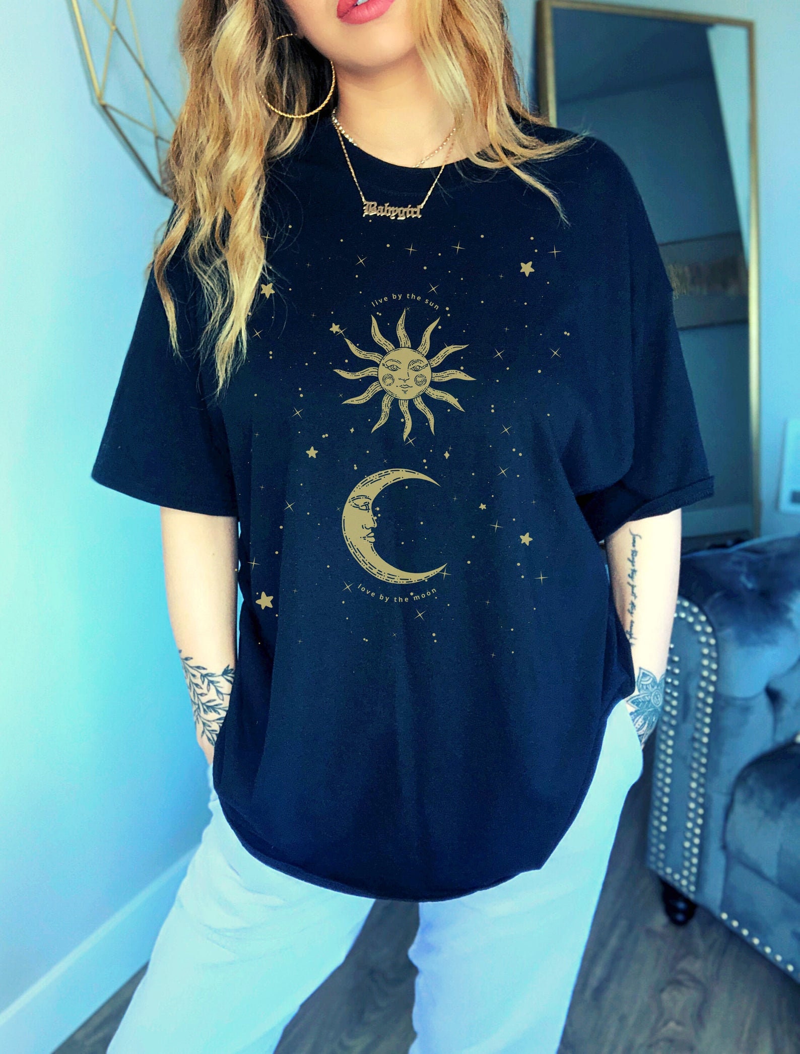 Live by the Sun Love by the Moon Sun and Moon Shirt - Etsy