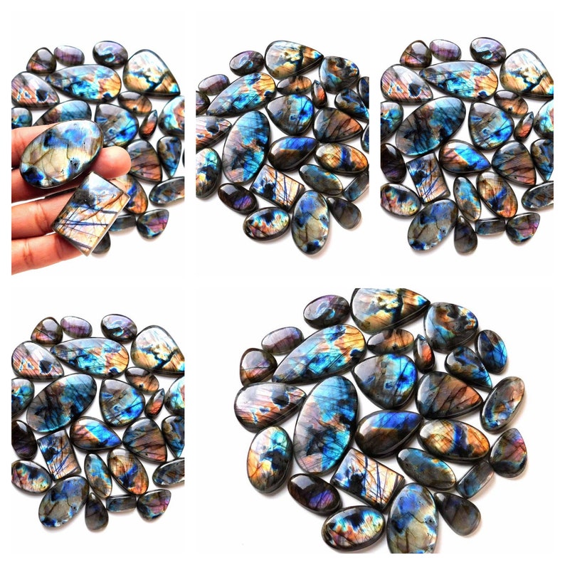 Free Shipping Labradorite Lot Wholesale Lose CABOCHON Multifire wholesale Labradorite Gemstone