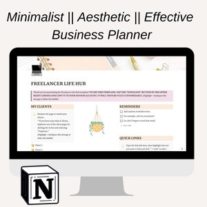NOTION TEMPLATE: Beginner-Friendly Task Management/Planner for Freelancer/Business - A Fully Customizable & Effective Notion Template