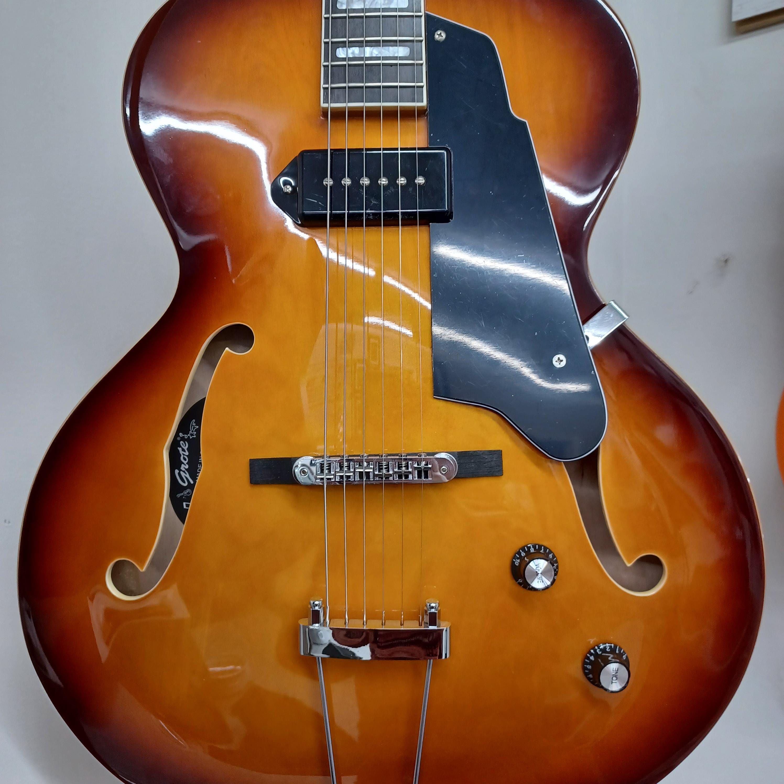 Grote Vintage Sunburst Hollow Body Jazz-box Electric Guitar GRWB