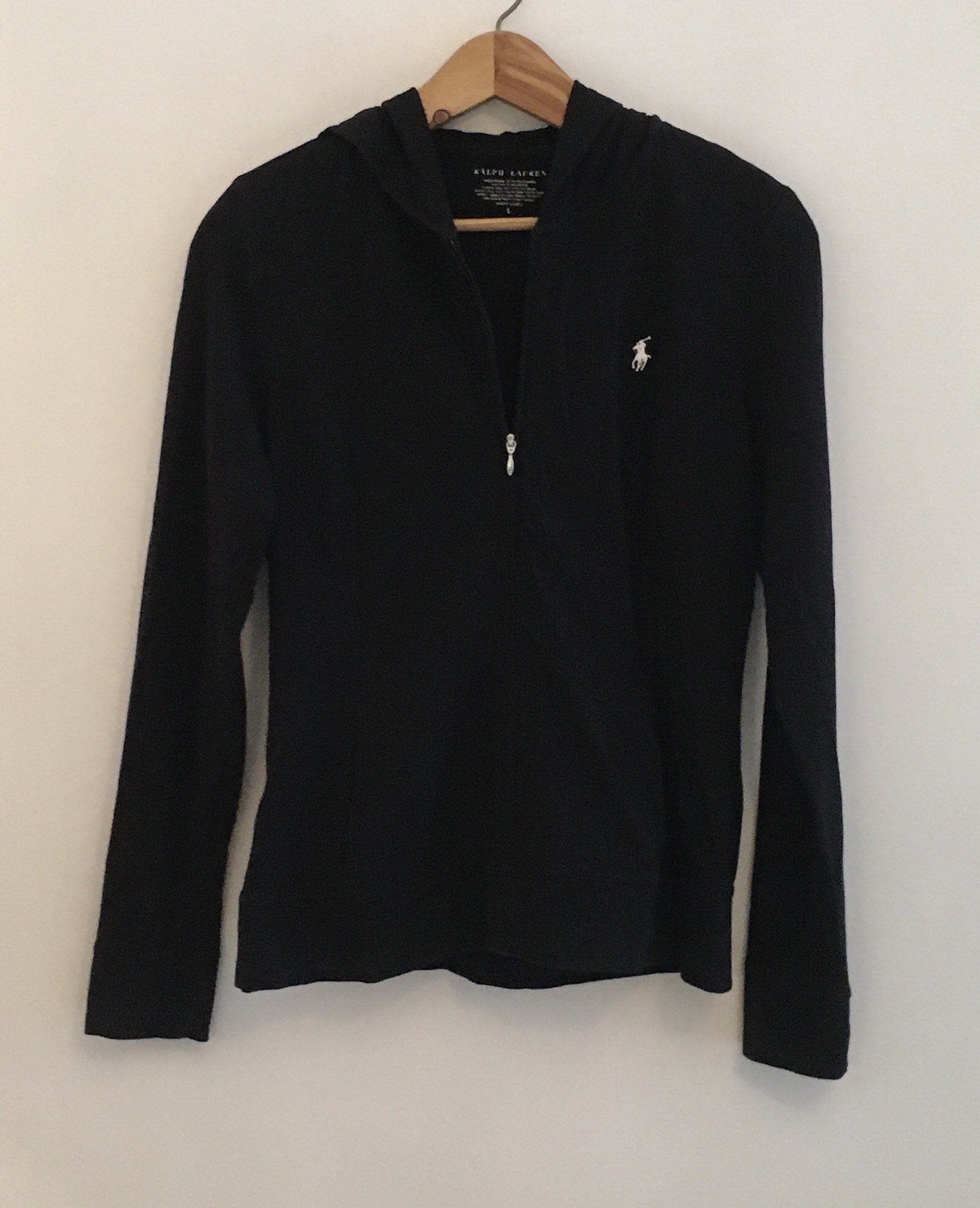 Sports Jacket Ralph Lauren front zípper Hoodie Black for Etsy España