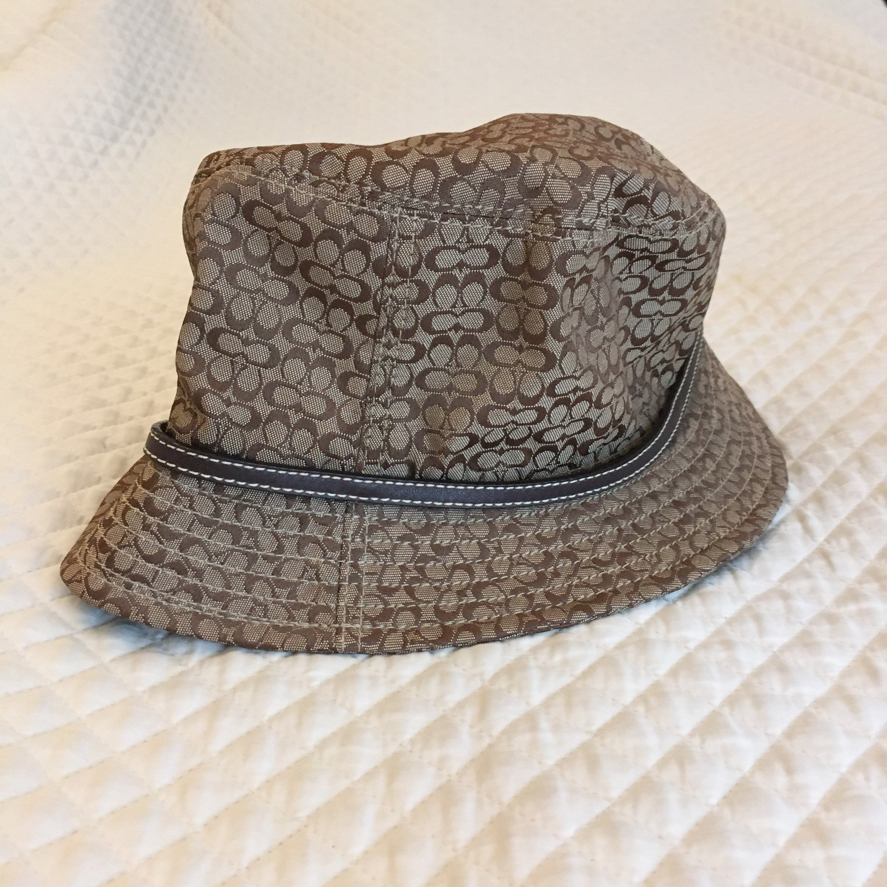 Bucket Hat COACH Vintage Monogram Brown 