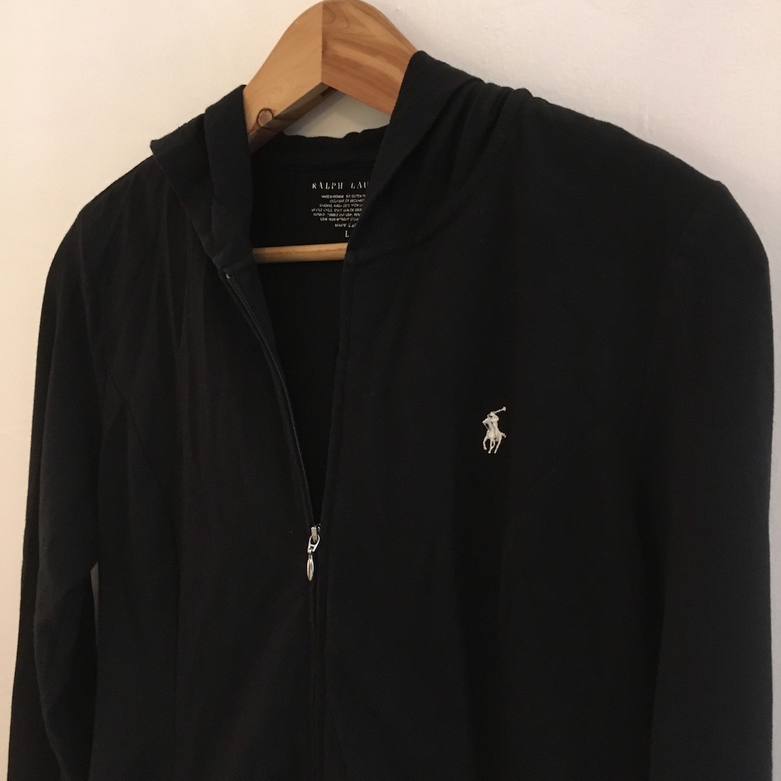 Sports Jacket Ralph Lauren front zípper Hoodie Black for Etsy España