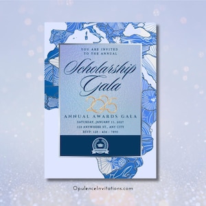 Elegant African Map Digital Invitation, Formal Gala or Traditional Wedding, Blue, gold or any custom color, all wording edited for you.