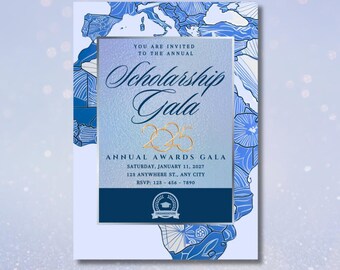 Elegant African Map Invitation: Custom Gala or Wedding Invite (Digital Download, 5x7in JPEG+PDF)