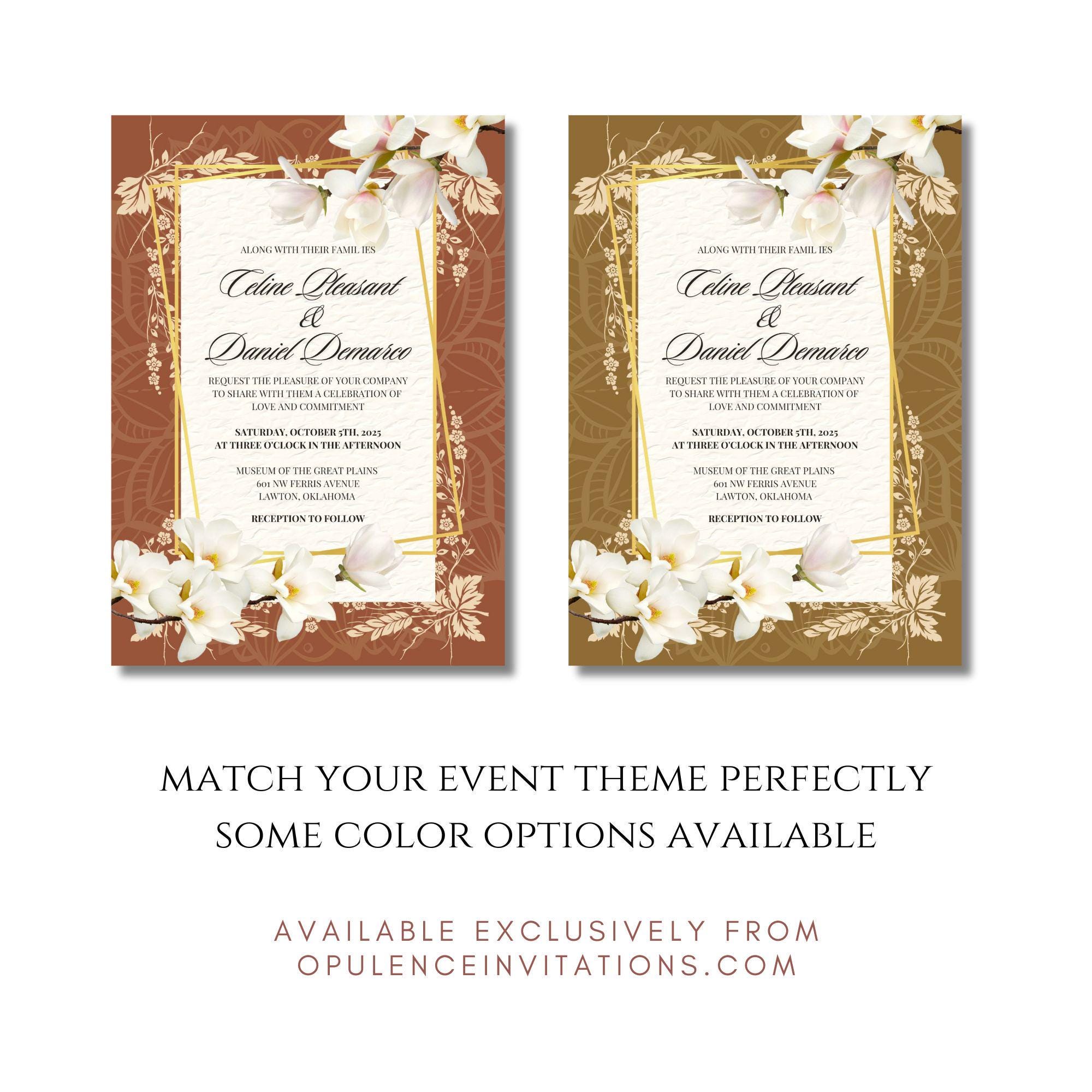 Ivory Floral Save the Date Photo Invitations: Custom Wedding Cards