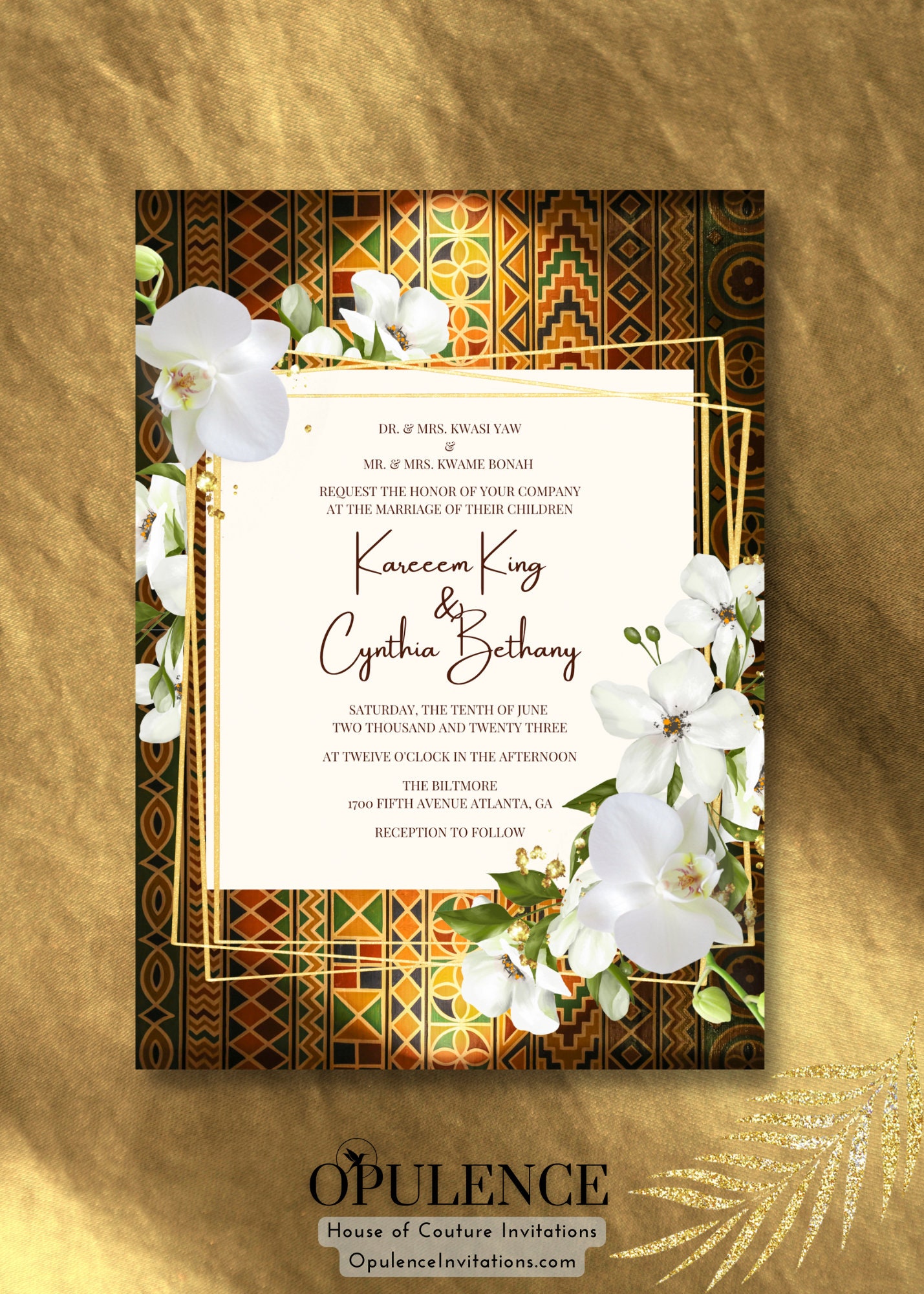 African Wedding Invitation Kente Wedding Invitation Upscale Afrocentric African Wedding Invitation Kente Wedding Invitation Upscale Afrocentric