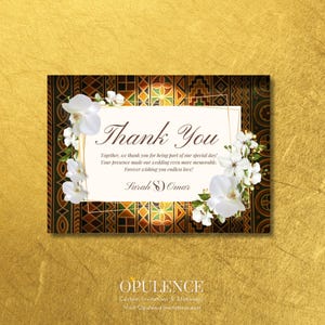 Biglietti di ringraziamento di lusso in stile Kente africano - Biglietto di ringraziamento digitale - Afrocentrico, matrimonio Kente, eventi speciali / Personalizzazione gratuita del testo incl.