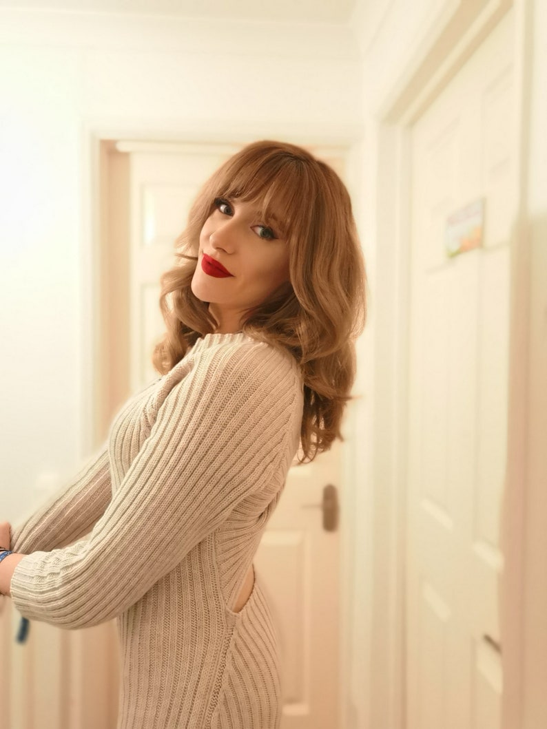 Aurora Criss Cross Knitted Midi Dress Cream image 5