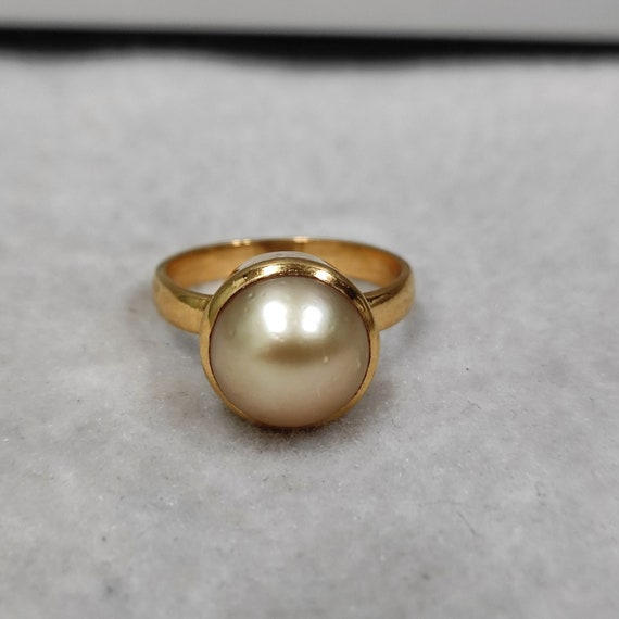 Amazon.com: Gixaxak 14K Gold-Plated Pearl Ring Pearl Rings Rose Gold Filled  CZ Fashion Engagement Wedding Jewelry Pearl Stone Ring Handmade Rings for  Women Girls（Size 6） : Arts, Crafts & Sewing