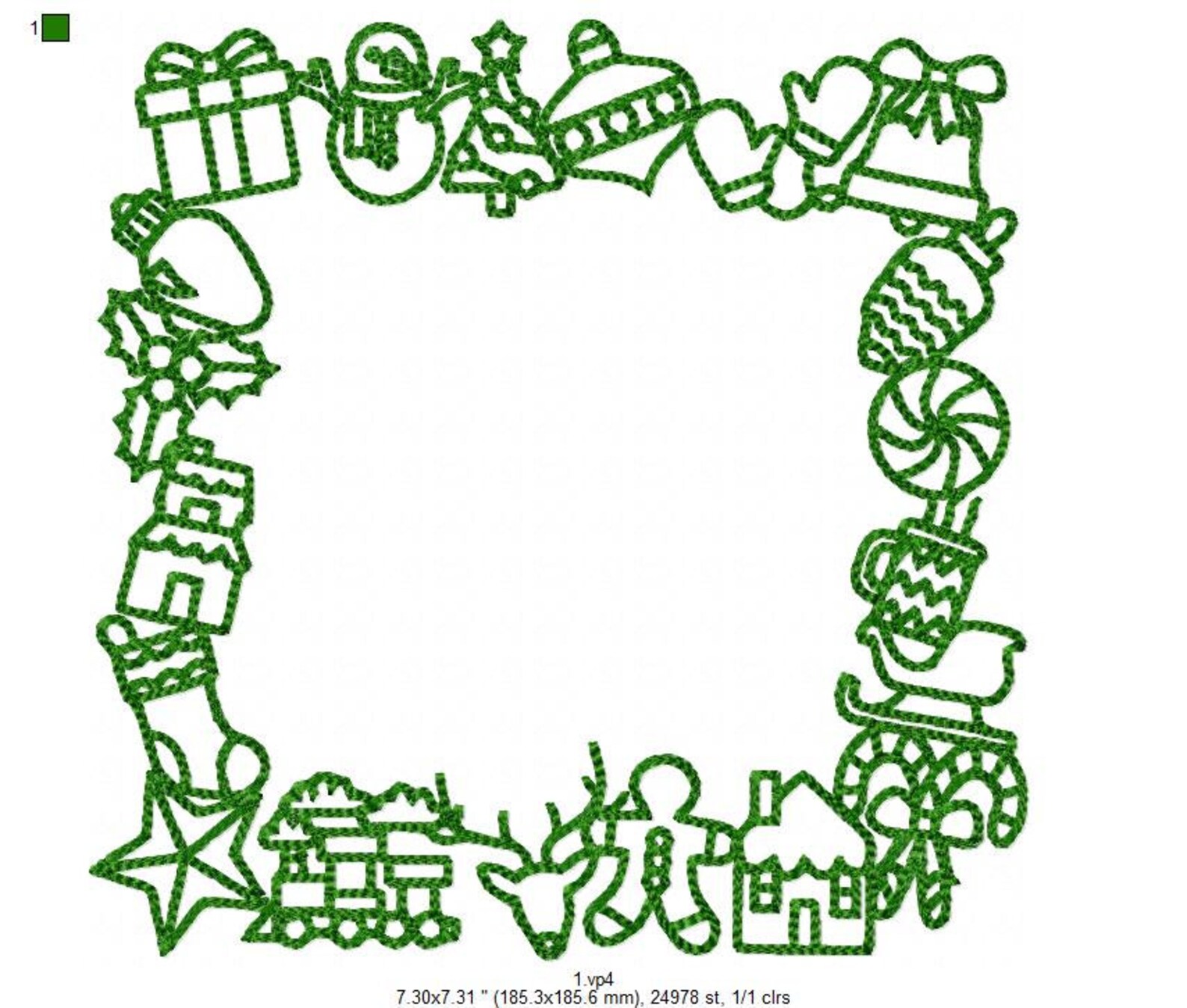 Christmas frame machine embroidery designsdigital download 4  etsy