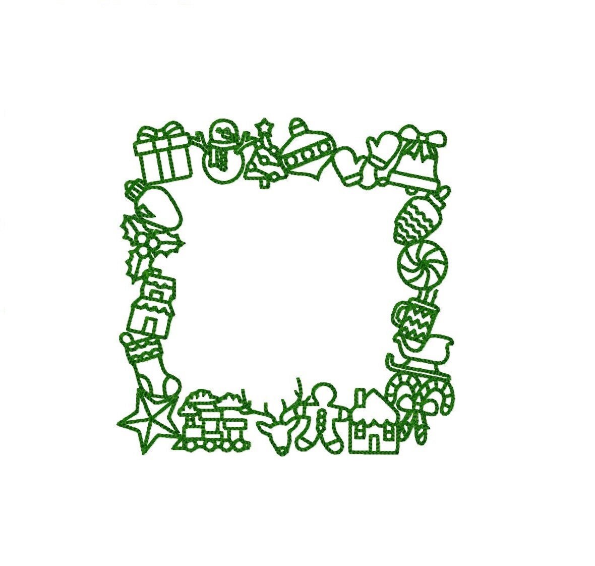 Christmas frame machine embroidery designsdigital download 4  etsy
