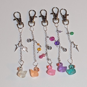 Lucky Duck charm beaded Keychains