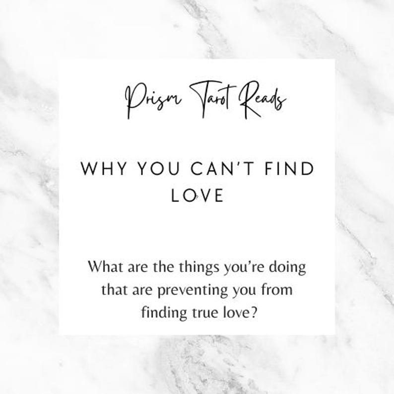 Why You Can't Find Love Indepth Psychic Reading Etsy