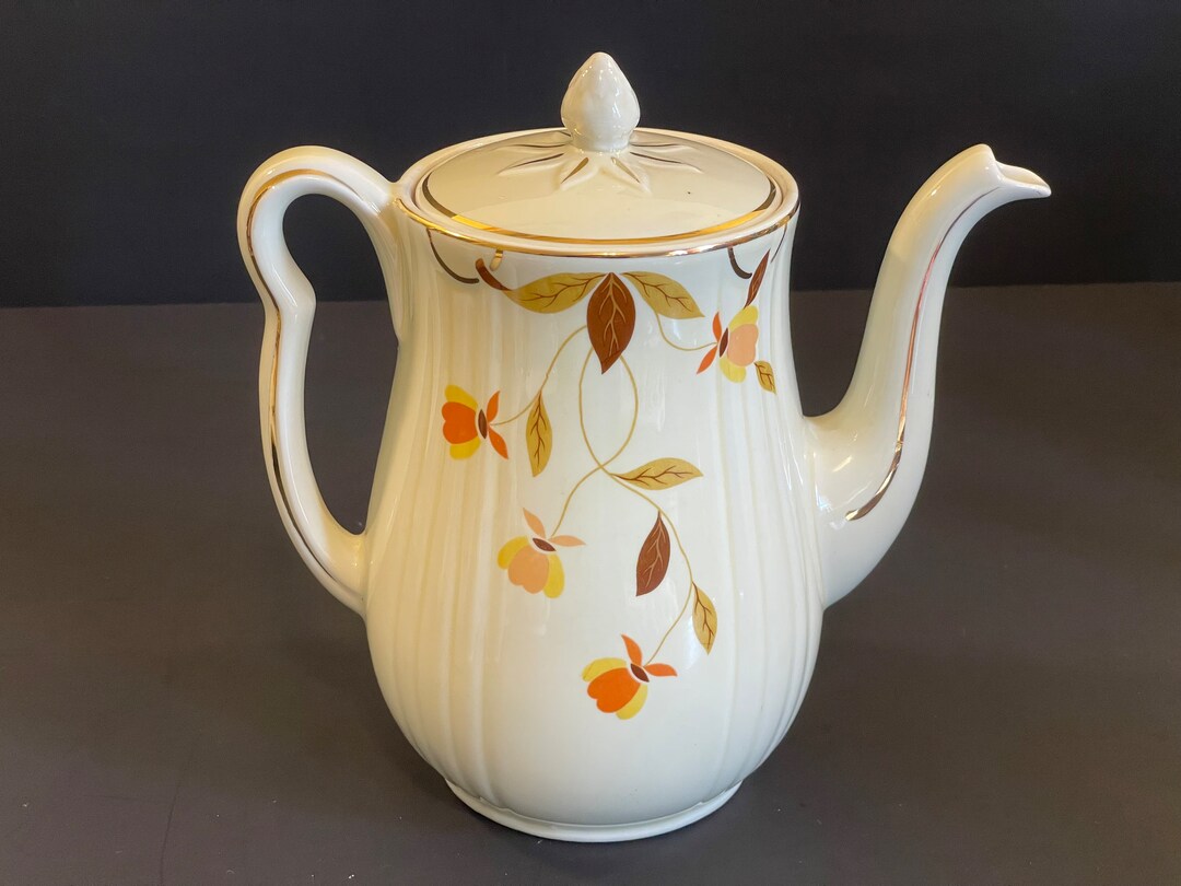 Hall's Superior Autumn Leaf Teapot Etsy