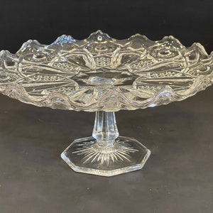 Early Pressed Glass Cake Stand