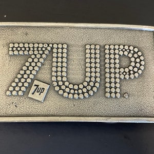 1976 7UP Belt Buckle / Bottle Opener - Made in USA