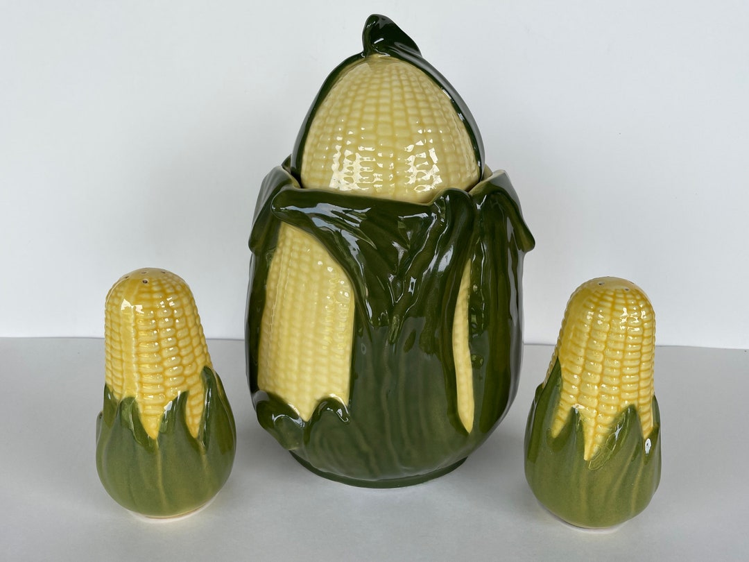 Shawnee Corn King Cookie Jar With Salt and Pepper Shakers Etsy