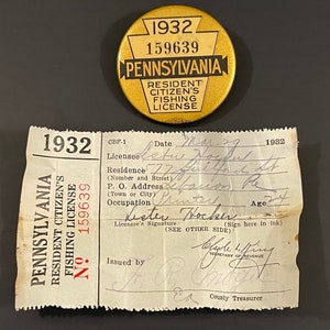 Fishing License Pin 