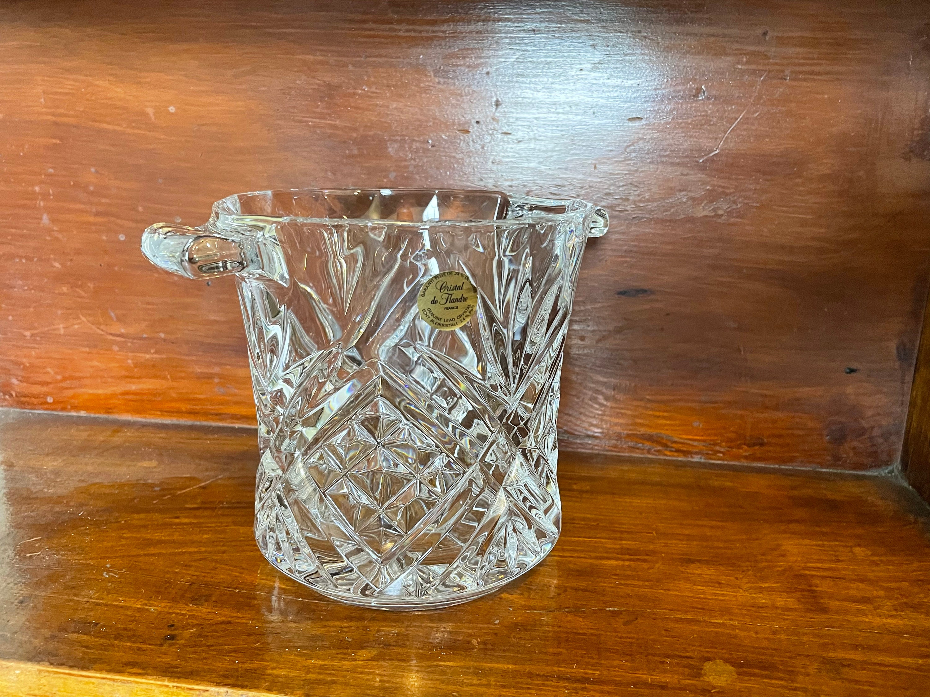 24 Lead Crystal Ice Bucket Salzburg by Cristal de Flandre Etsy