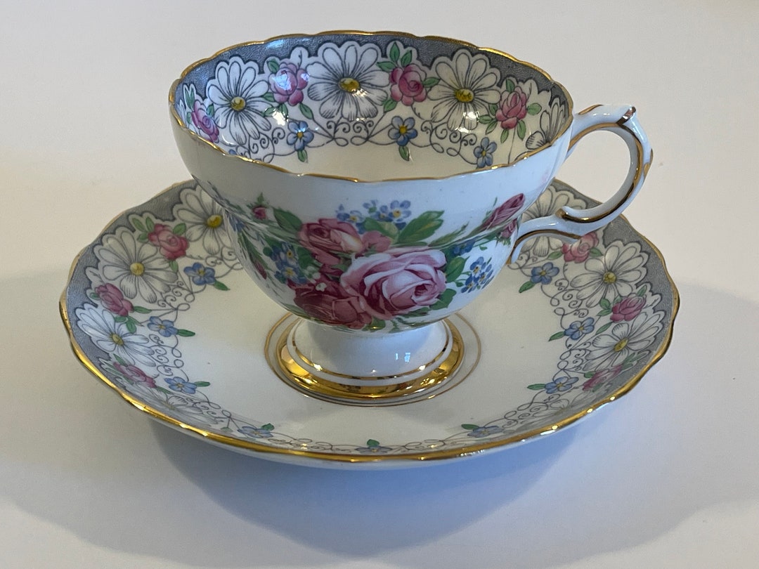 Rosina Bone China Teacup and Saucer Etsy