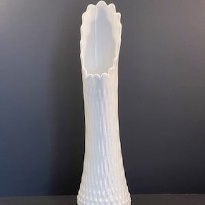 Fenton Hobnail Milk Glass Swung Vase