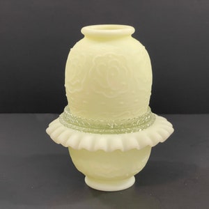 Fenton Custard Glass Persian Medallion Fairy Lamp