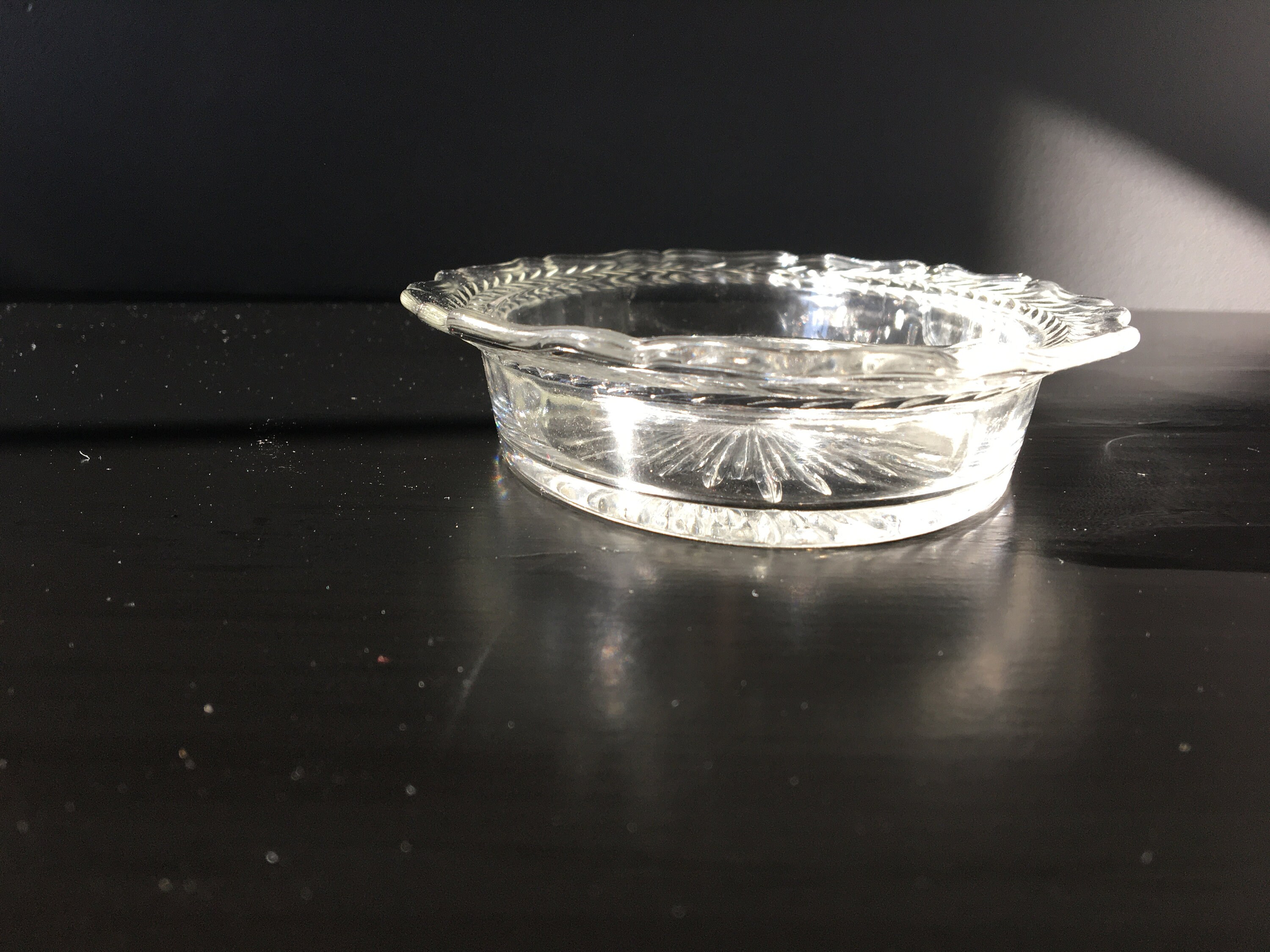 Cut Glass Divided Candy Dish Starburst Etsy India