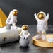 Astronaut Figuring Statue, Golden Sculpture, Historical Miniature Spaceman, Action Figures Nordic Home Decor 