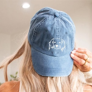 Personalized Embroidered Dog Hat Vintage Baseball Hat Using Your Pet Cat Photo Custom Sorority hat Unisex Baseball Cap