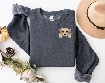 Custom Embroidered Sweatshirt, Cat Sweatshirt, Personalized Dog Mom Sweatshirt, Dog Lover Hoodie, Personalize with pet photo and name