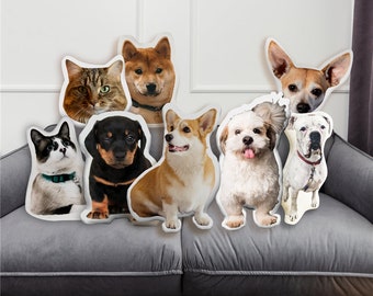 Benutzerdefinierte Haustier Kissen, personalisierte Haustier Dekokissen, Kissen in individueller Form, Kissen mit Haustierfoto, Geschenk für Tierliebhaber, Kissen in individueller Form