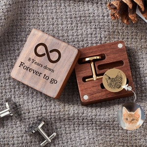Custom Pet Portrait  Cufflinks, Personalized Souvenir Cufflinks,Engraved Gift Boxes Available,Gift from Bride on Wedding Day