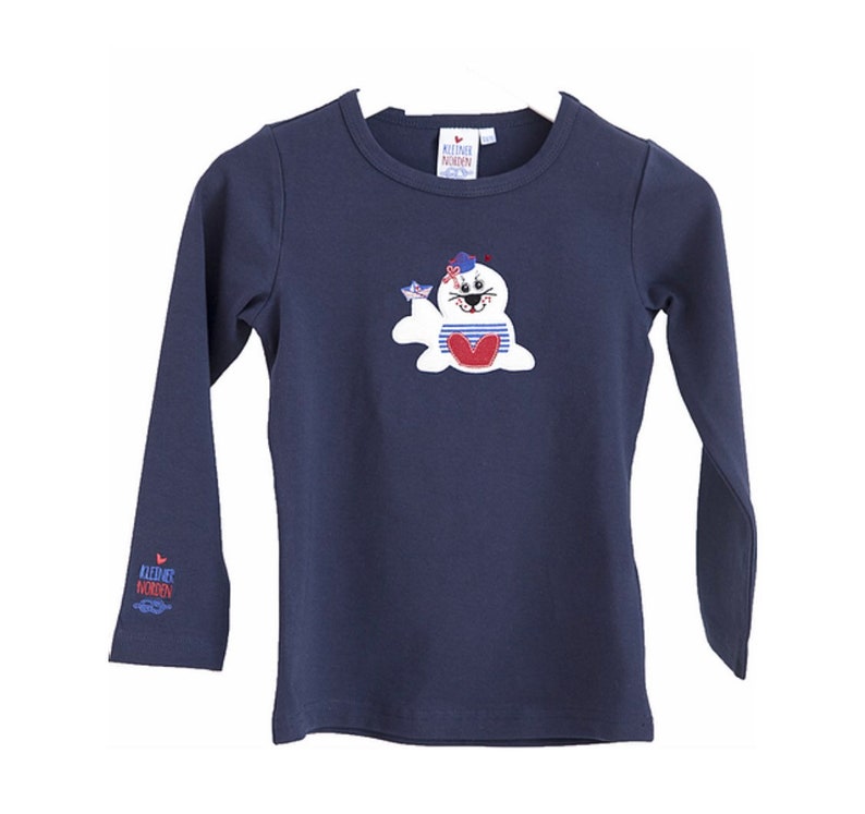 Kids Longsleeve maritim robbe embroidered