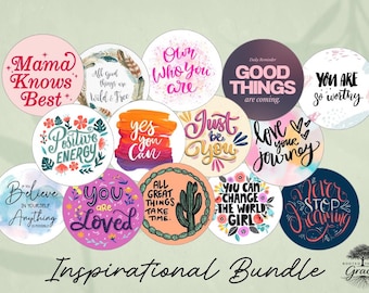 Inspirational Freshie Tags Bundle | 3" Round Packaging Cards | Small Business Supplies | Bulk Set