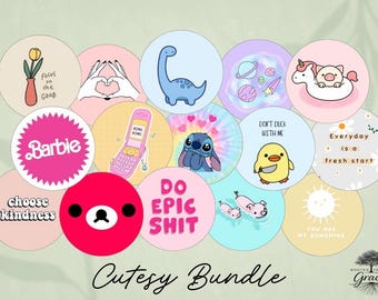 Cutesy Freshie Tags Bundle | 3" Round Cute Packaging Cards | Small Business Supplies | Bulk Set